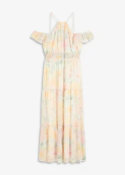 bonprix bonprix Vestidos>Vestido largo estampado amarillo primavera