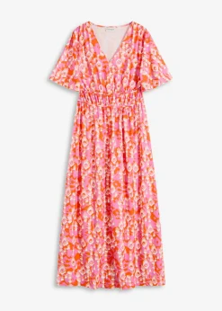 bonprix bonprix Vestidos>Vestido largo estampado rosa caliente
