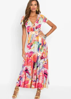 bonprix bonprix Vestidos>Vestido maxi rosa caliente/púrpura