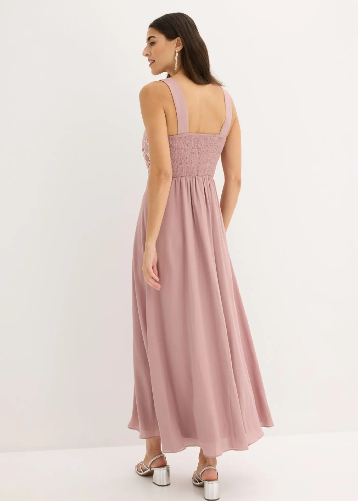 bonprix bonprix Vestidos|Ropa Elegante>Vestido maxi con bordado de lentejuelas palisandro