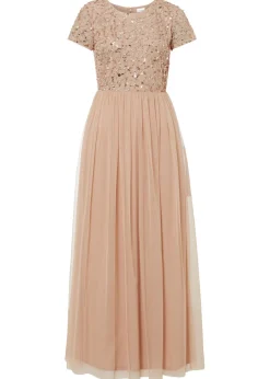 Mujer bonprix bonprix Vestido maxi con bordado de lentejuelas