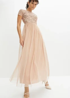 Mujer bonprix bonprix Vestido maxi con bordado de lentejuelas