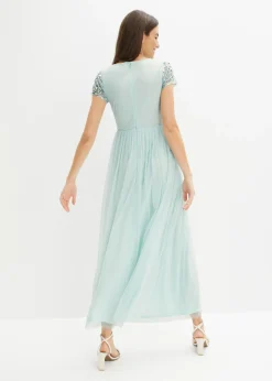 Mujer bonprix bonprix Vestido maxi con bordado de lentejuelas