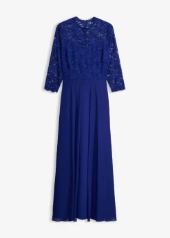 bonprix bonprix Vestidos|Tallas Pequeñas>Vestido maxi con encaje Azul