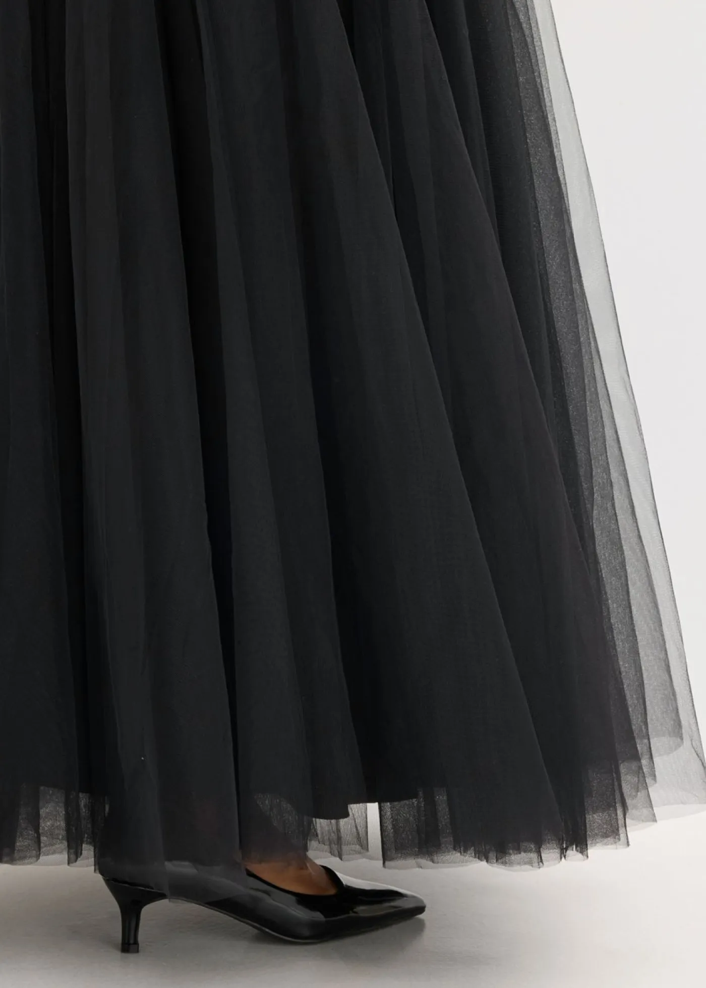 Mujer bonprix bonprix Vestido maxi de tul fino con bordado de lentejuelas