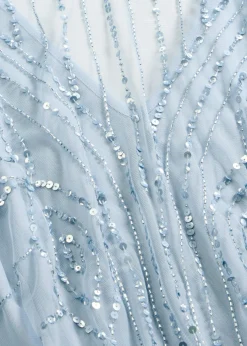 Mujer bonprix bonprix Vestido maxi de tul fino con bordado de lentejuelas