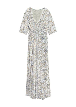 bonprix bonprix Premamá>Vestido maxi premamá/de lactancia de punto Azul de flores