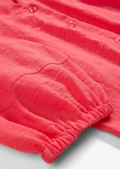 bonprix bonprix Vestidos>Vestido midi acampanado con mangas abullonadas rosa paraíso