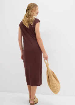 Mujer bonprix bonprix Vestido midi con aspecto de punto