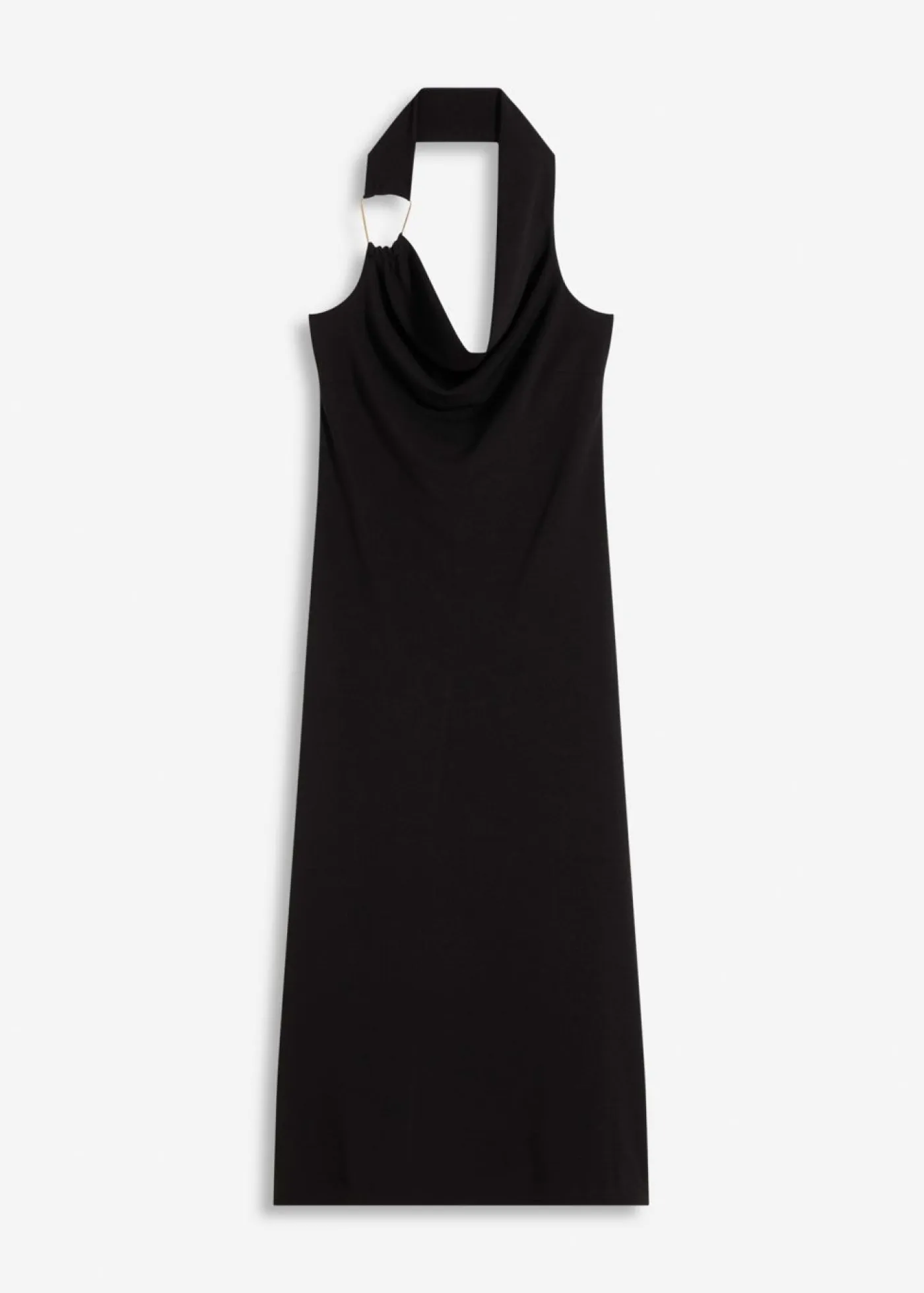 bonprix bonprix Vestidos>Vestido midi con detalle metálico decorativo Negro