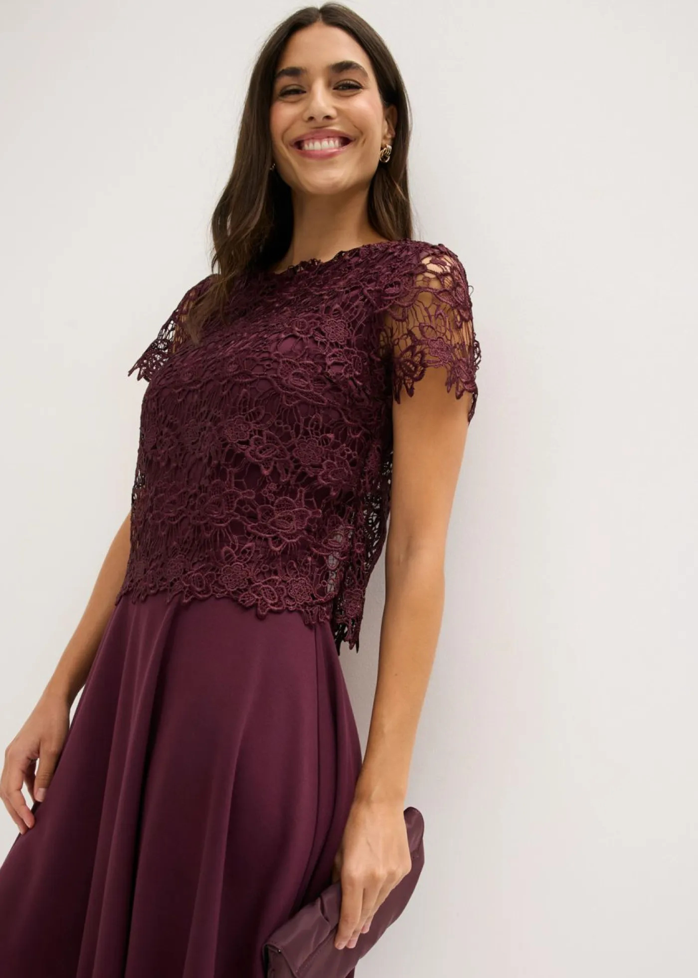 Mujer bonprix bonprix Vestido midi con encaje