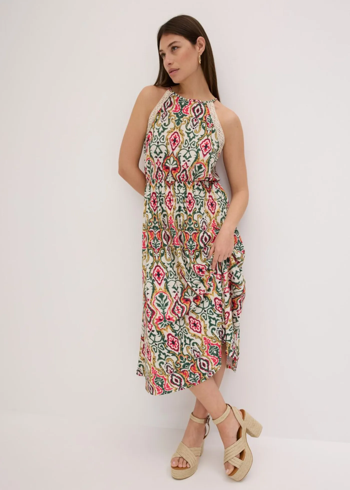 Mujer bonprix bonprix Vestido midi con encaje