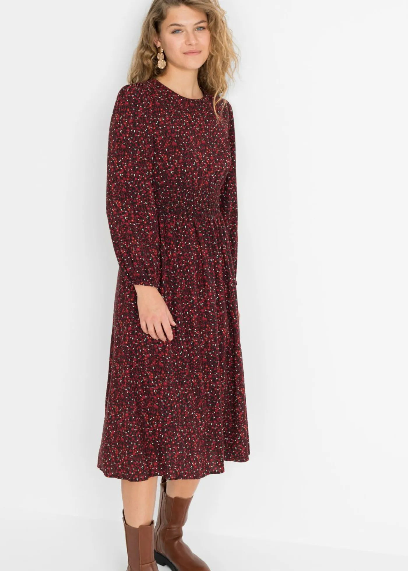 Mujer bonprix bonprix Vestido midi con estampado de flores