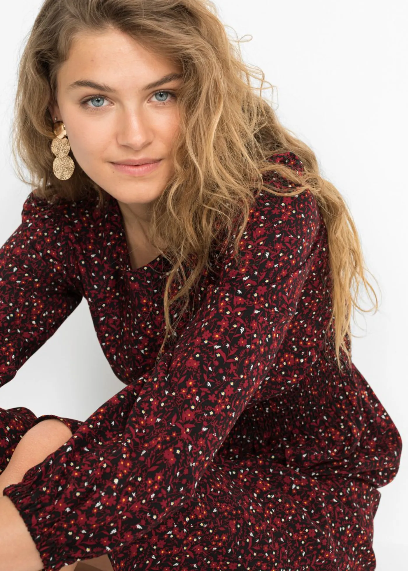 Mujer bonprix bonprix Vestido midi con estampado de flores