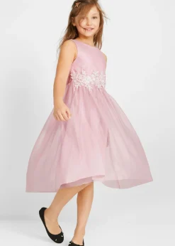 Niños bonprix bonprix Vestido midi con ribete de encaje
