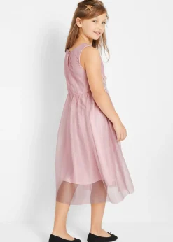 Niños bonprix bonprix Vestido midi con ribete de encaje