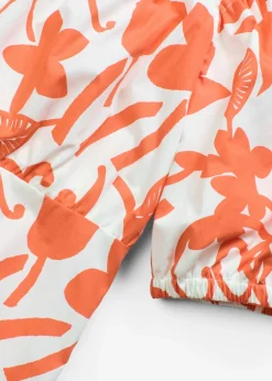 bonprix bonprix Vestidos>Vestido midi de algodón orgánico puro mango-blanco crema