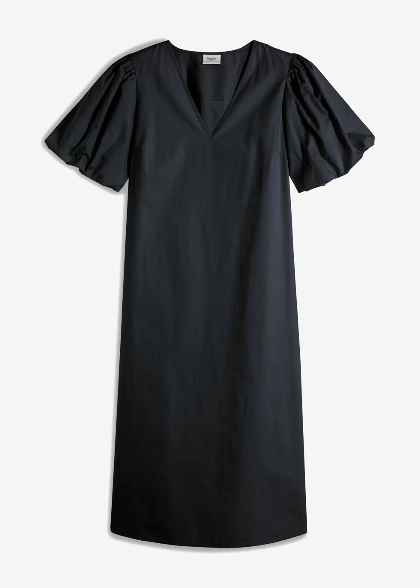 bonprix bonprix Vestidos>Vestido midi de algodón orgánico Negro