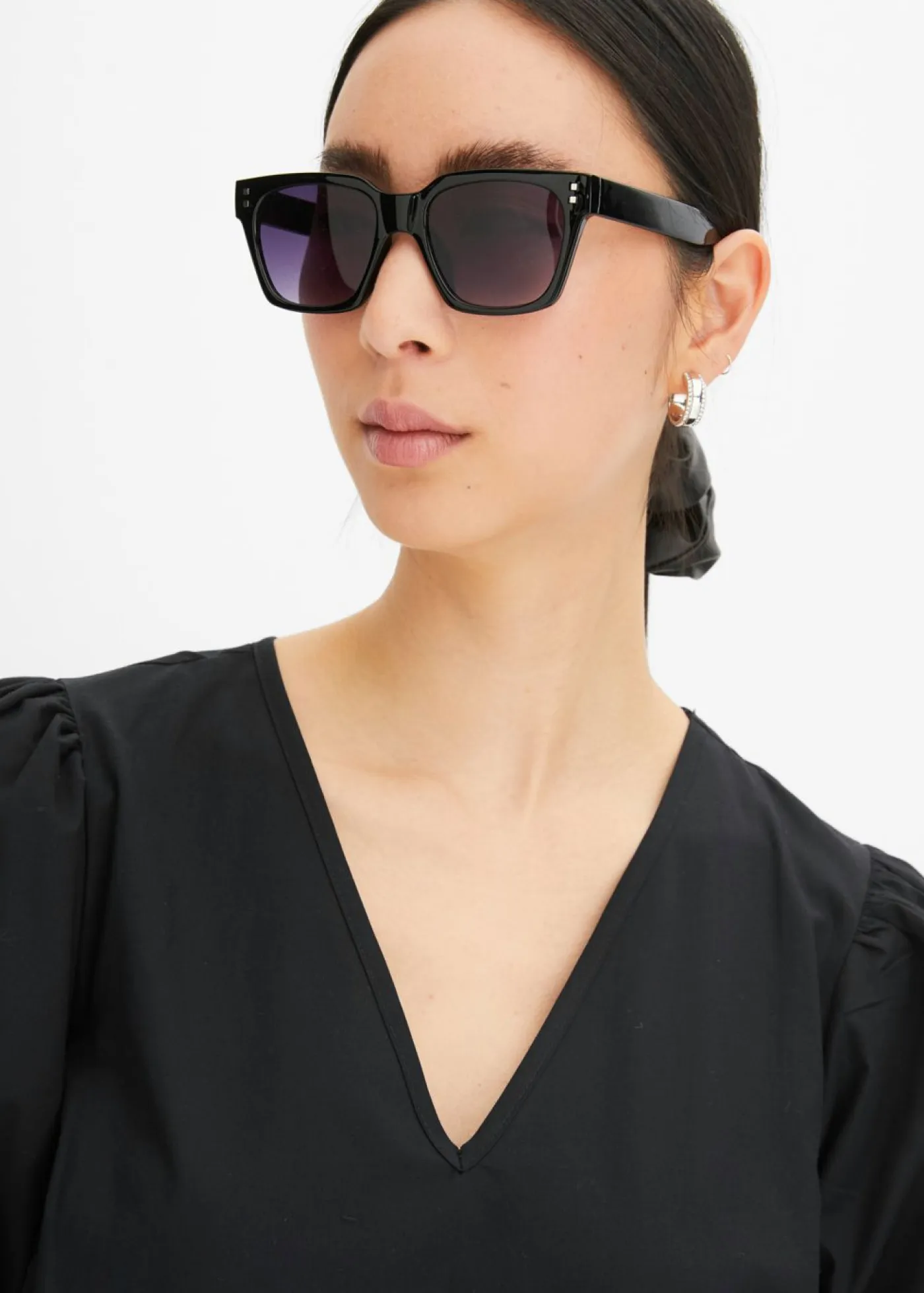 bonprix bonprix Vestidos>Vestido midi de algodón orgánico Negro