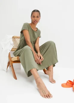 Mujer bonprix bonprix Vestido midi de algodón orgánico puro