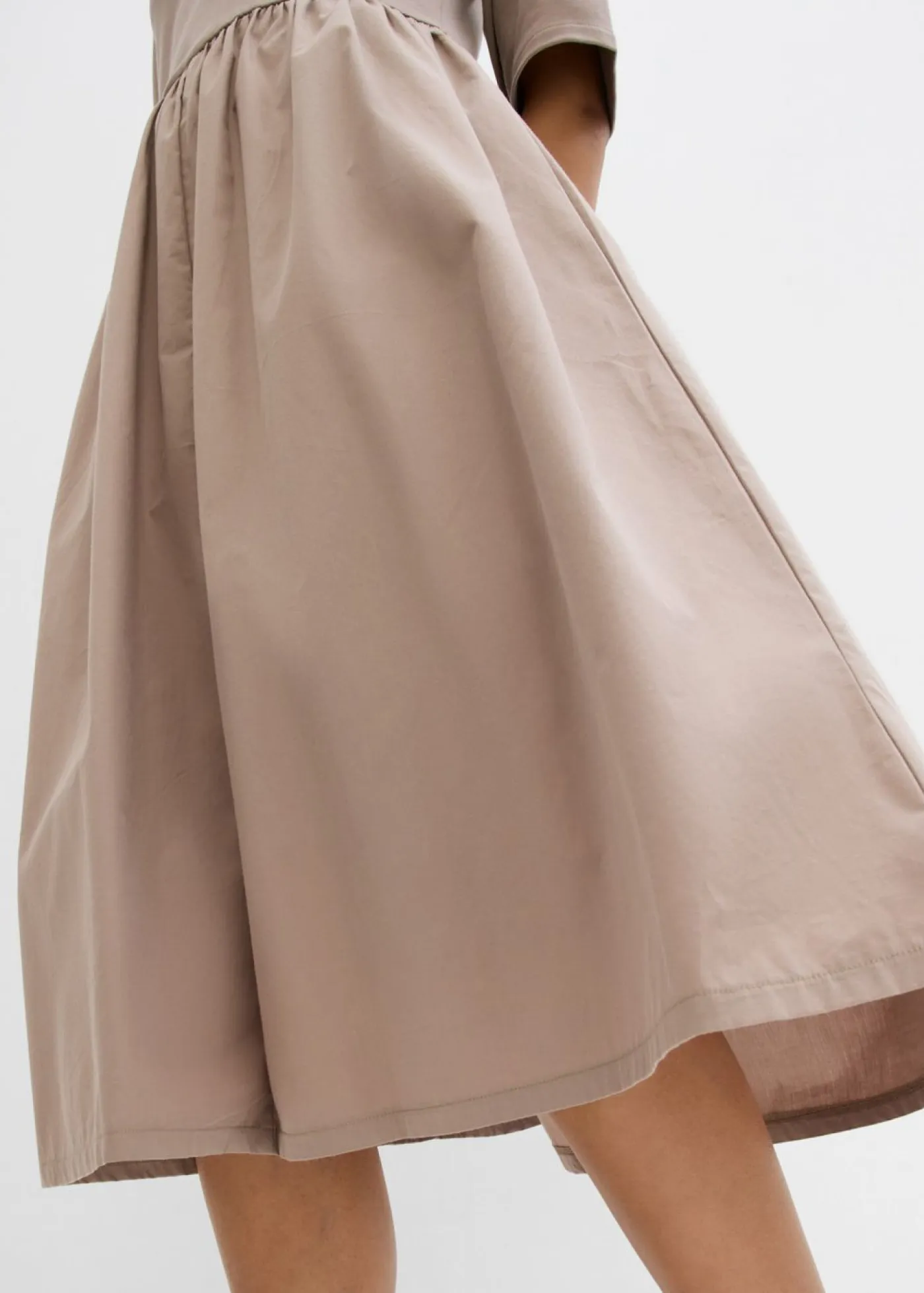 bonprix bonprix Esenciales|Vestidos>Vestido midi de algodón puro rosa cristal