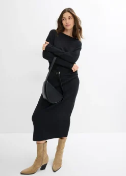 Mujer bonprix bonprix Vestido midi de cómodo Punto di Roma