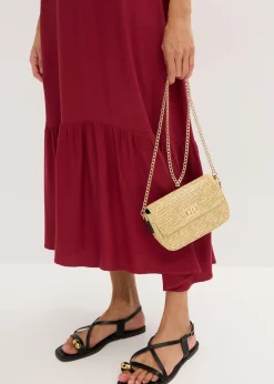 Mujer bonprix bonprix Vestido midi de crepé estructurado con volantes