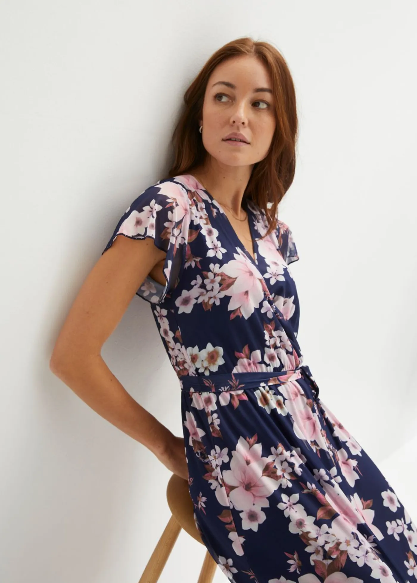 Mujer bonprix bonprix Vestido midi de malla estampado