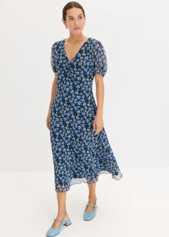 Mujer bonprix bonprix Vestido midi de malla estampado
