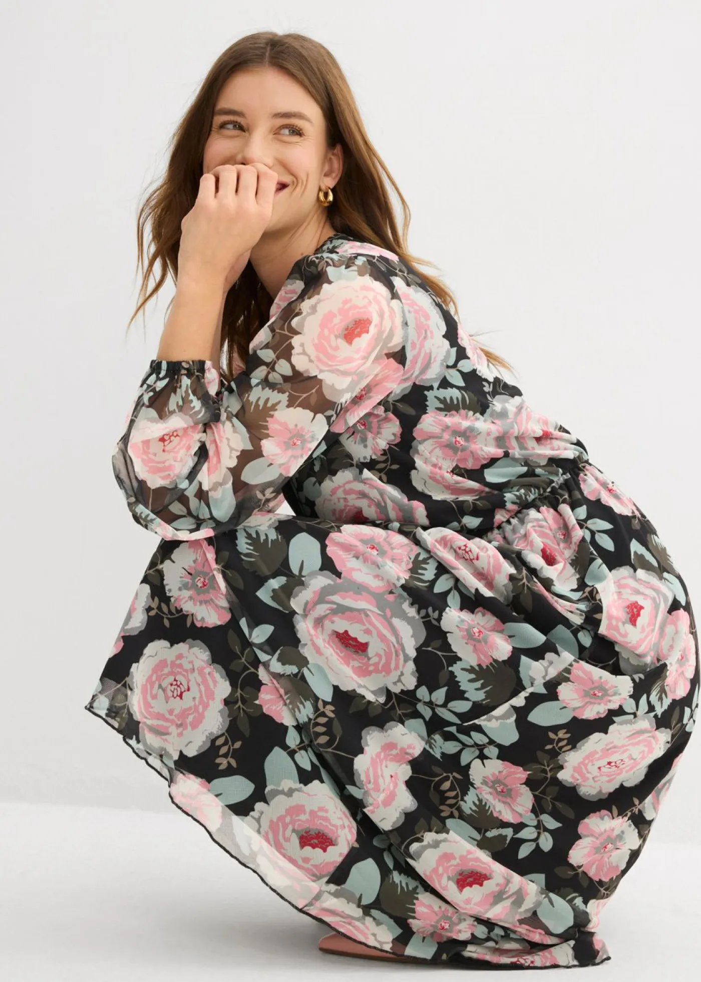 Mujer bonprix bonprix Vestido midi de malla suave