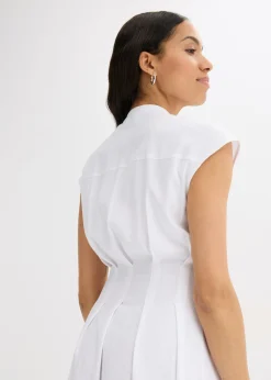 Mujer bonprix bonprix Vestido midi de mezcla de lino ligero