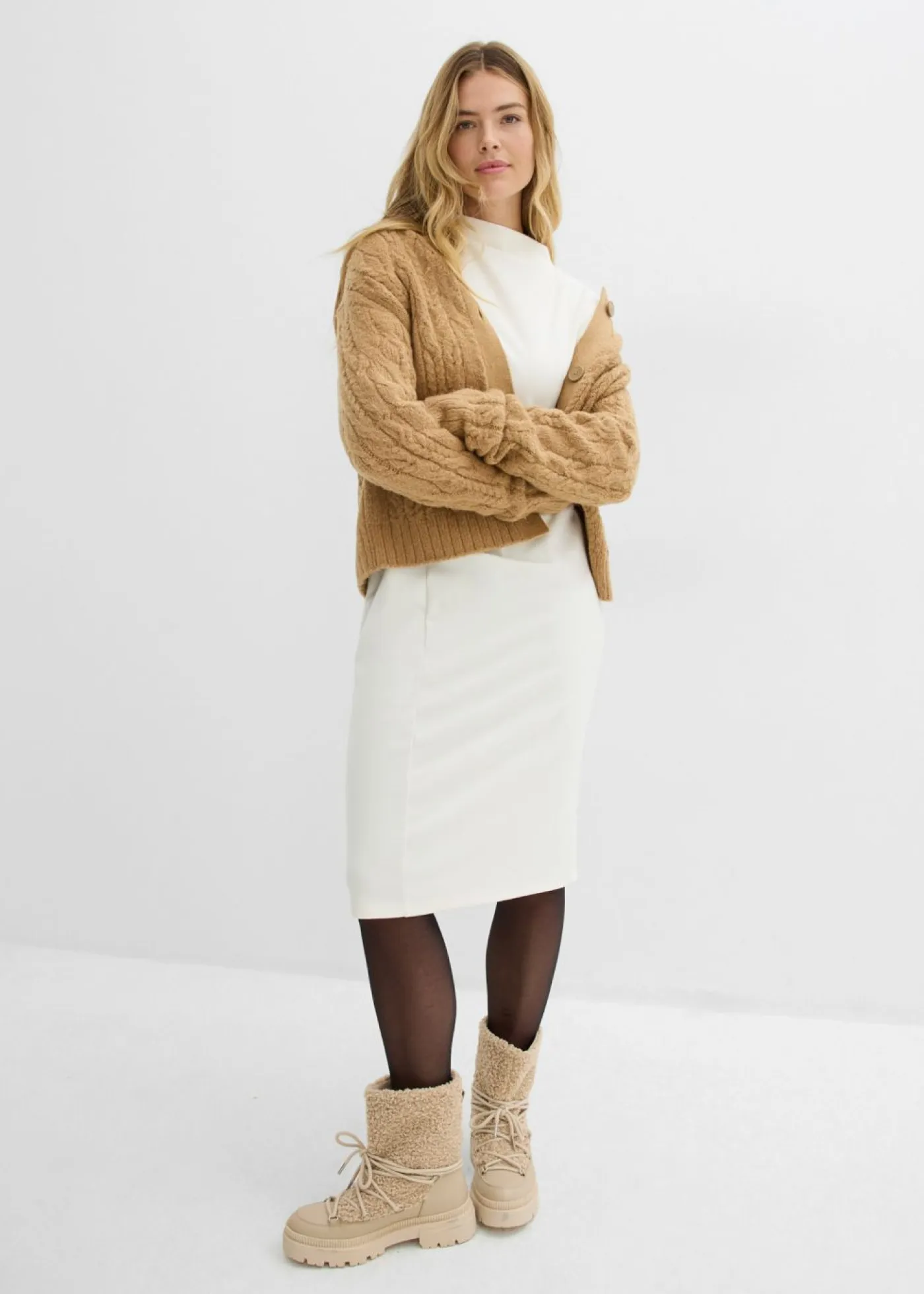 Mujer bonprix bonprix Vestido midi de mezcla de viscosa