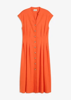 Mujer bonprix bonprix Vestido midi de mezcla de lino ligero