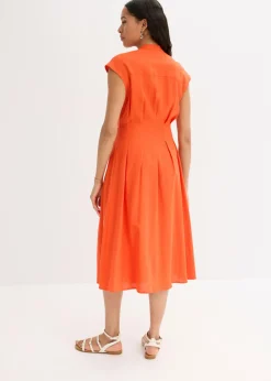 Mujer bonprix bonprix Vestido midi de mezcla de lino ligero