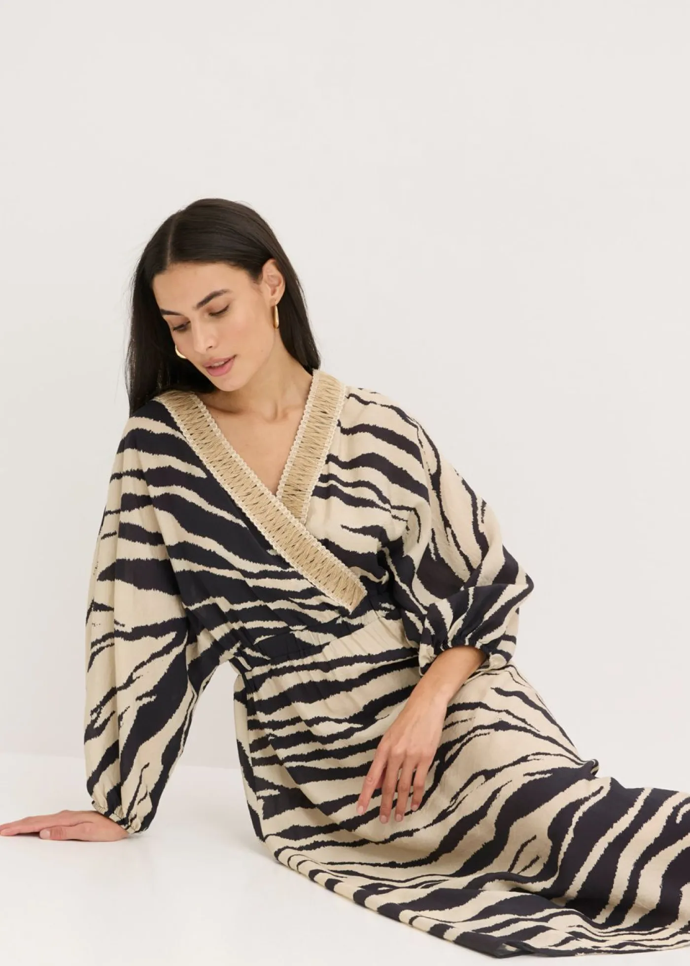 Mujer bonprix bonprix Vestido midi de mezcla de viscosa fluida