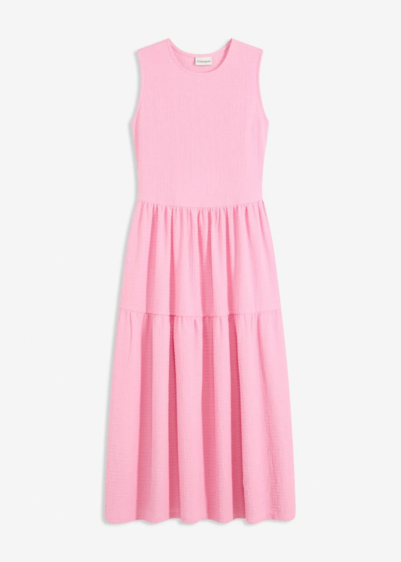 bonprix bonprix Vestidos>Vestido midi de punto estructurado con escote en la espalda Rosa