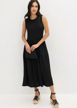 Mujer bonprix bonprix Vestido midi de punto estructurado con escote en la espalda