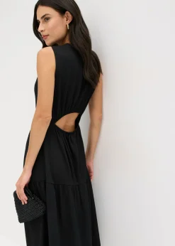 Mujer bonprix bonprix Vestido midi de punto estructurado con escote en la espalda