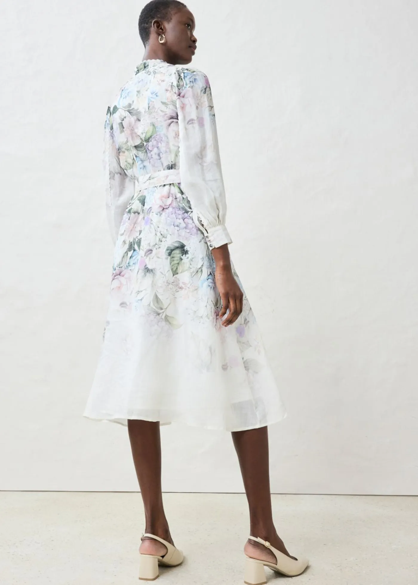 bonprix bonprix Premium|Vestidos>Vestido midi de ramio (conjunto de 2 piezas con cinturón) Lila empolvado