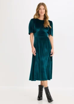 Mujer bonprix bonprix Vestido midi de terciopelo suave