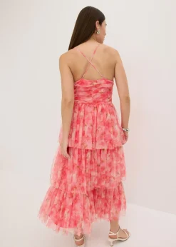 Mujer bonprix bonprix Vestido midi de tul fino con volantes