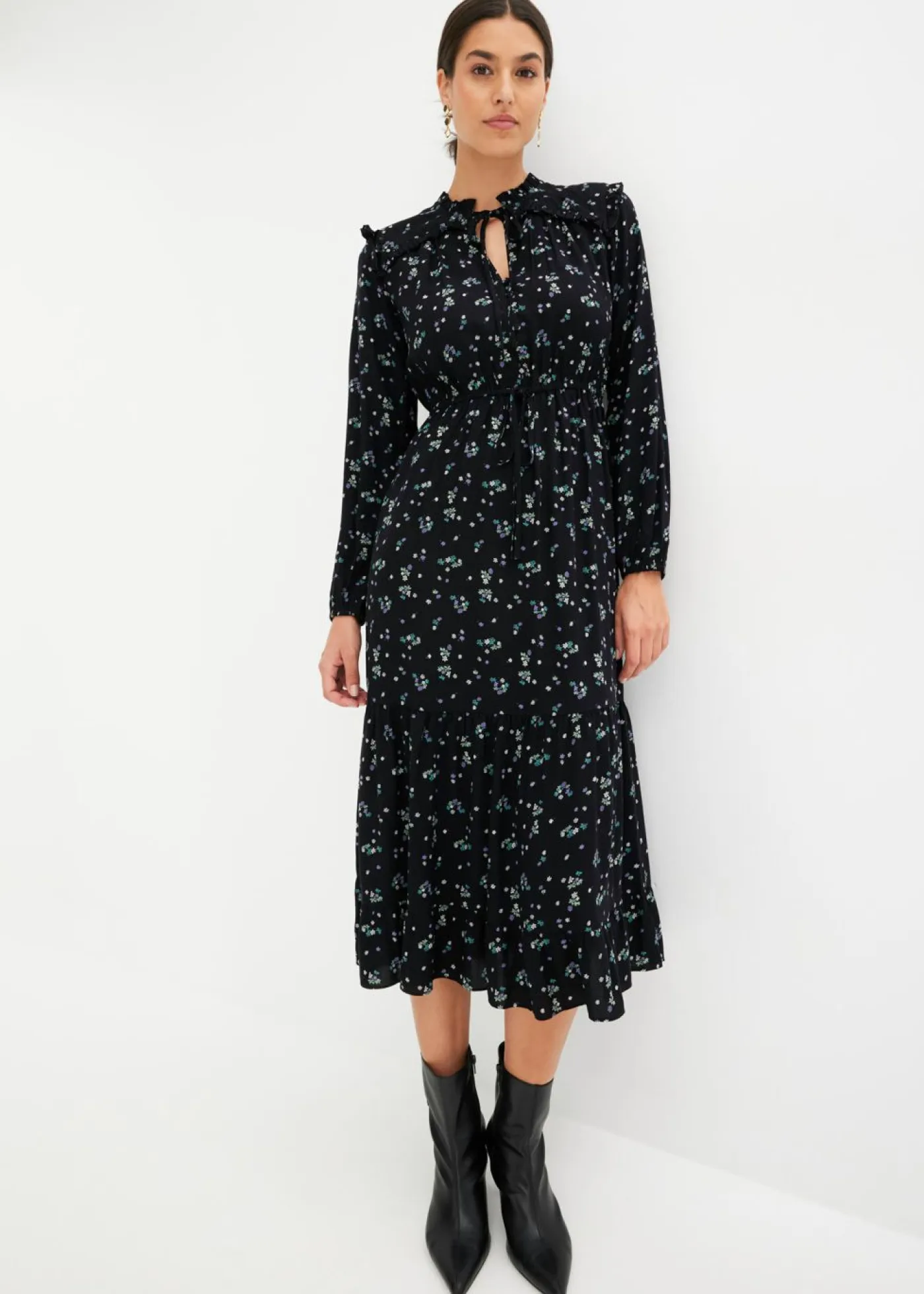 Mujer bonprix bonprix Vestido midi de viscosa pura