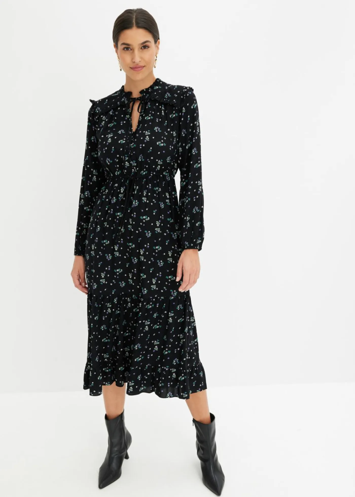 Mujer bonprix bonprix Vestido midi de viscosa pura