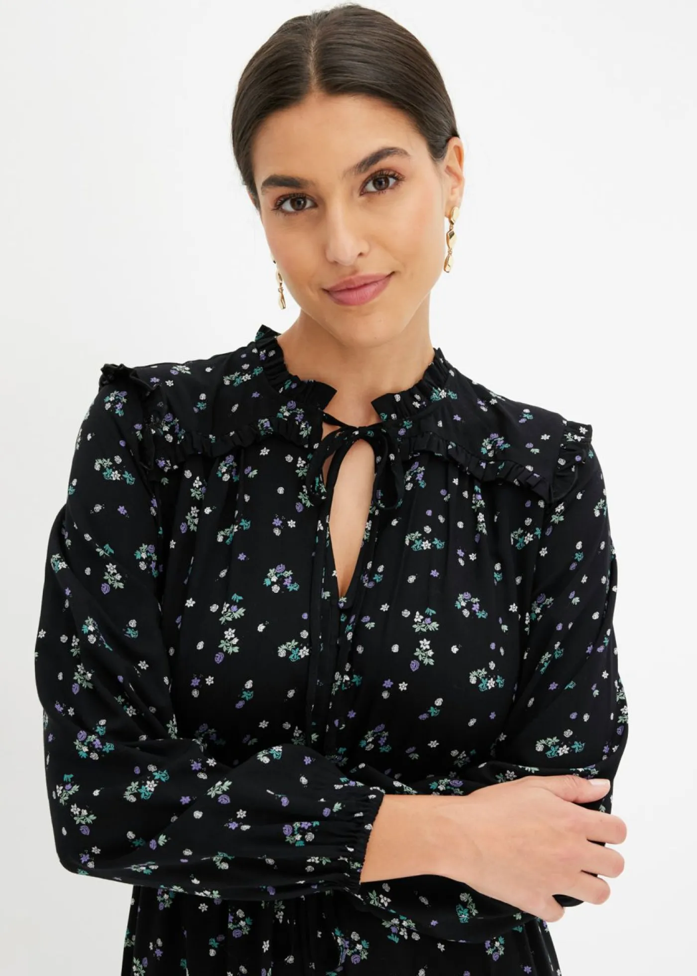 Mujer bonprix bonprix Vestido midi de viscosa pura