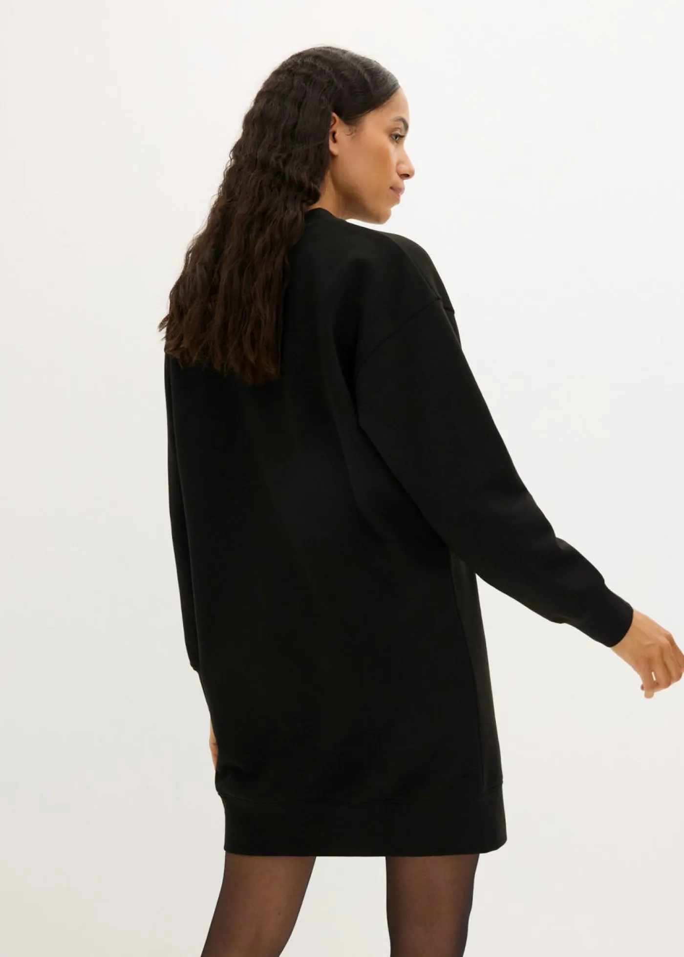 bonprix bonprix Básicos|Ropa Cómoda>Vestido oversize tipo sudadera Negro