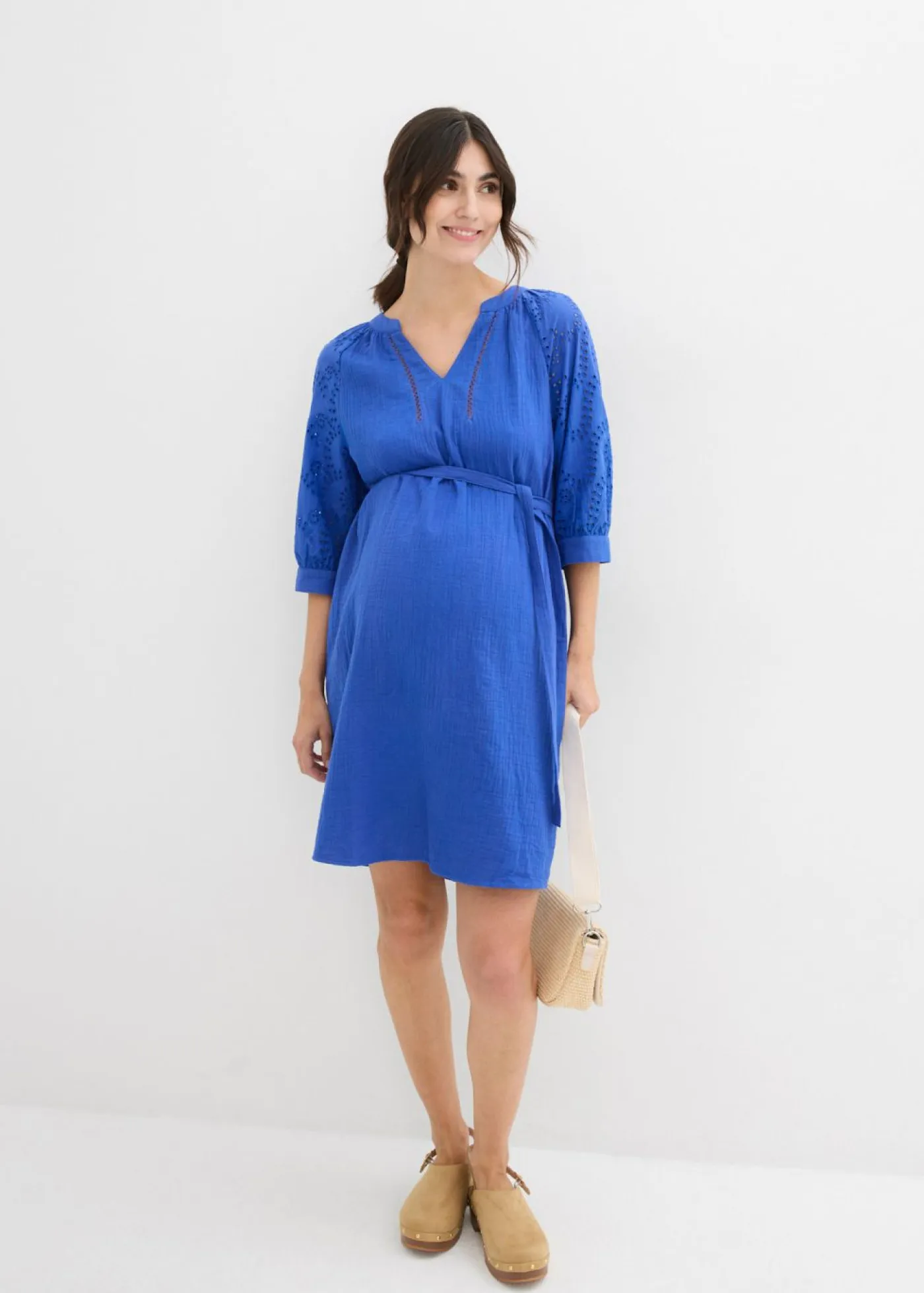 Mujer bonprix bonprix Vestido premamá de muselina de algodón puro