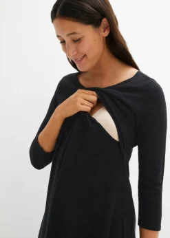 Mujer bonprix bonprix Vestido premamá y de lactancia 2 en 1 con hilo brillante
