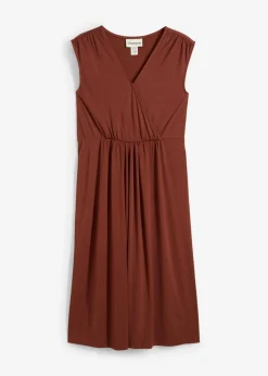 bonprix bonprix Premamá>Vestido premamá/de lactancia 2 en 1 de mezcla suave de modal Marrón caoba