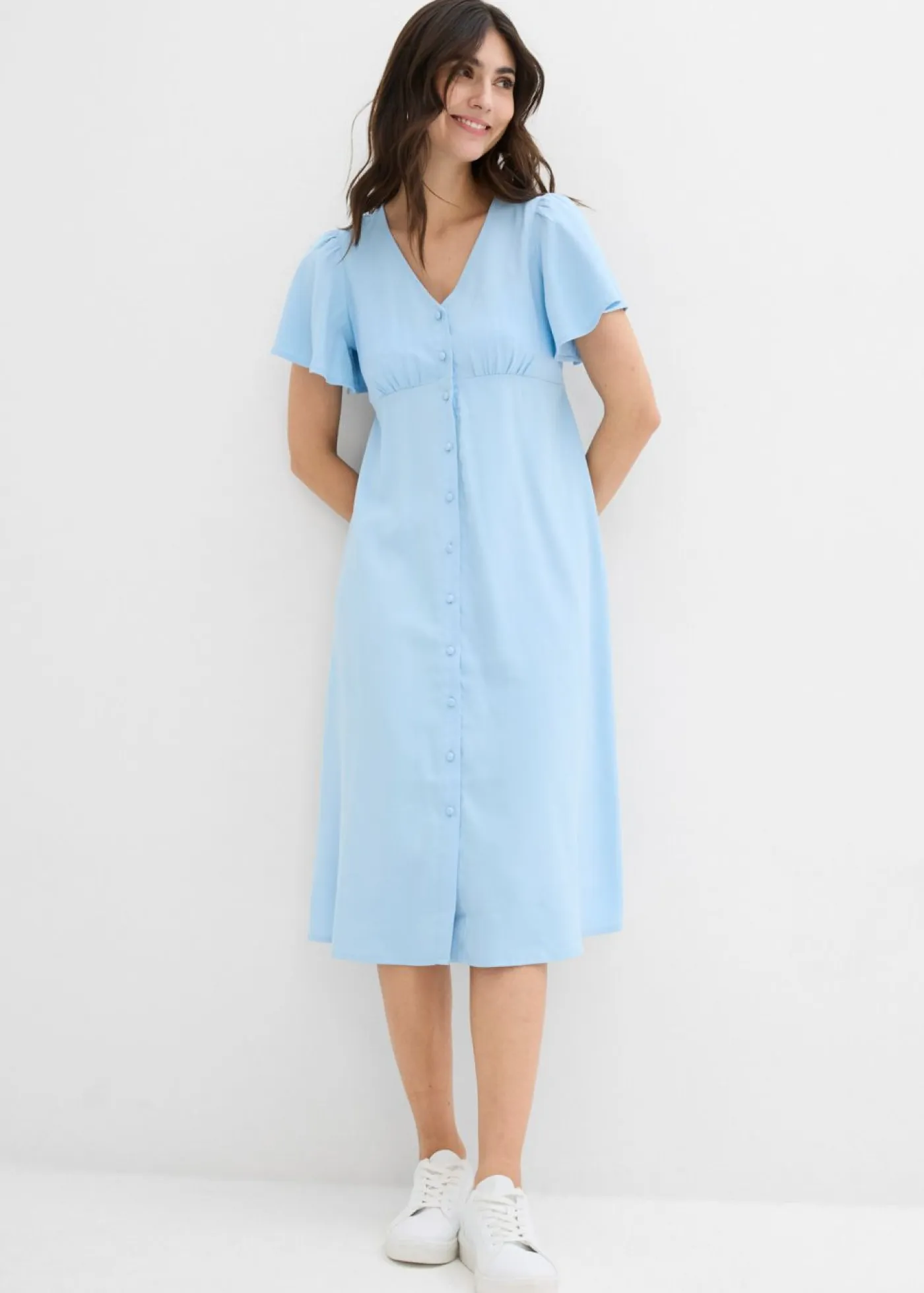 bonprix bonprix Premamá>Vestido premamá/de lactancia con botones Azul claro