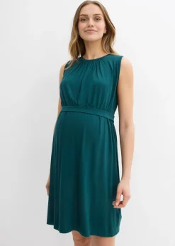 bonprix bonprix Premamá>Vestido premamá/de lactancia de viscosa Verde petróleo